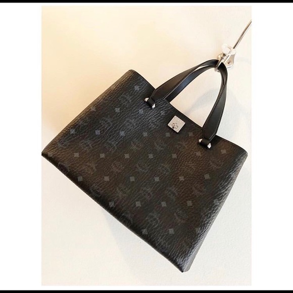 Authentic MCM Black Leather Bag/Purse - Picture 1 of 8